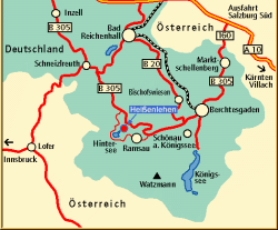 Berchtesgaden,mapa Berchtesgaden,map of Berchtesgaden